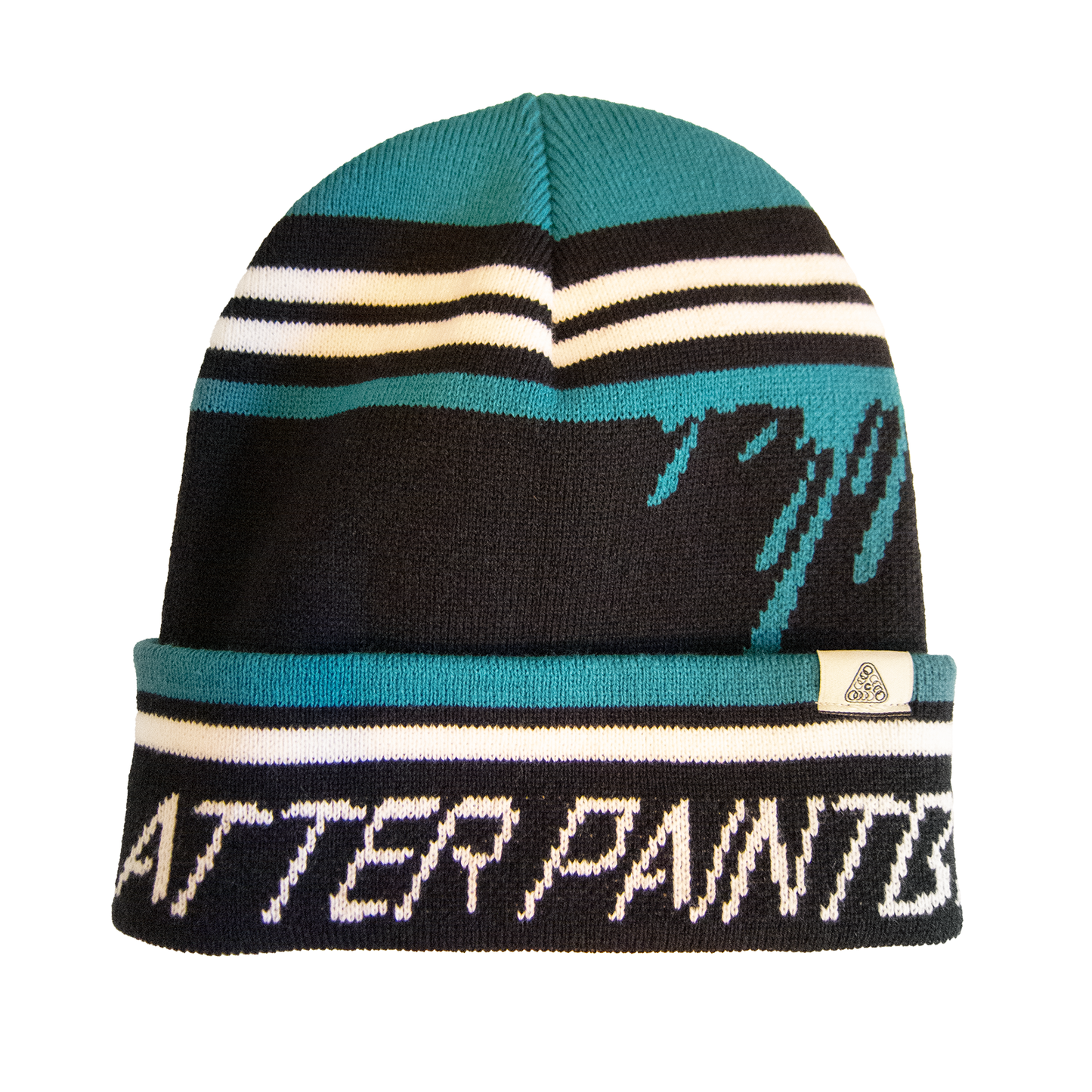 Knitted beanie unfolded