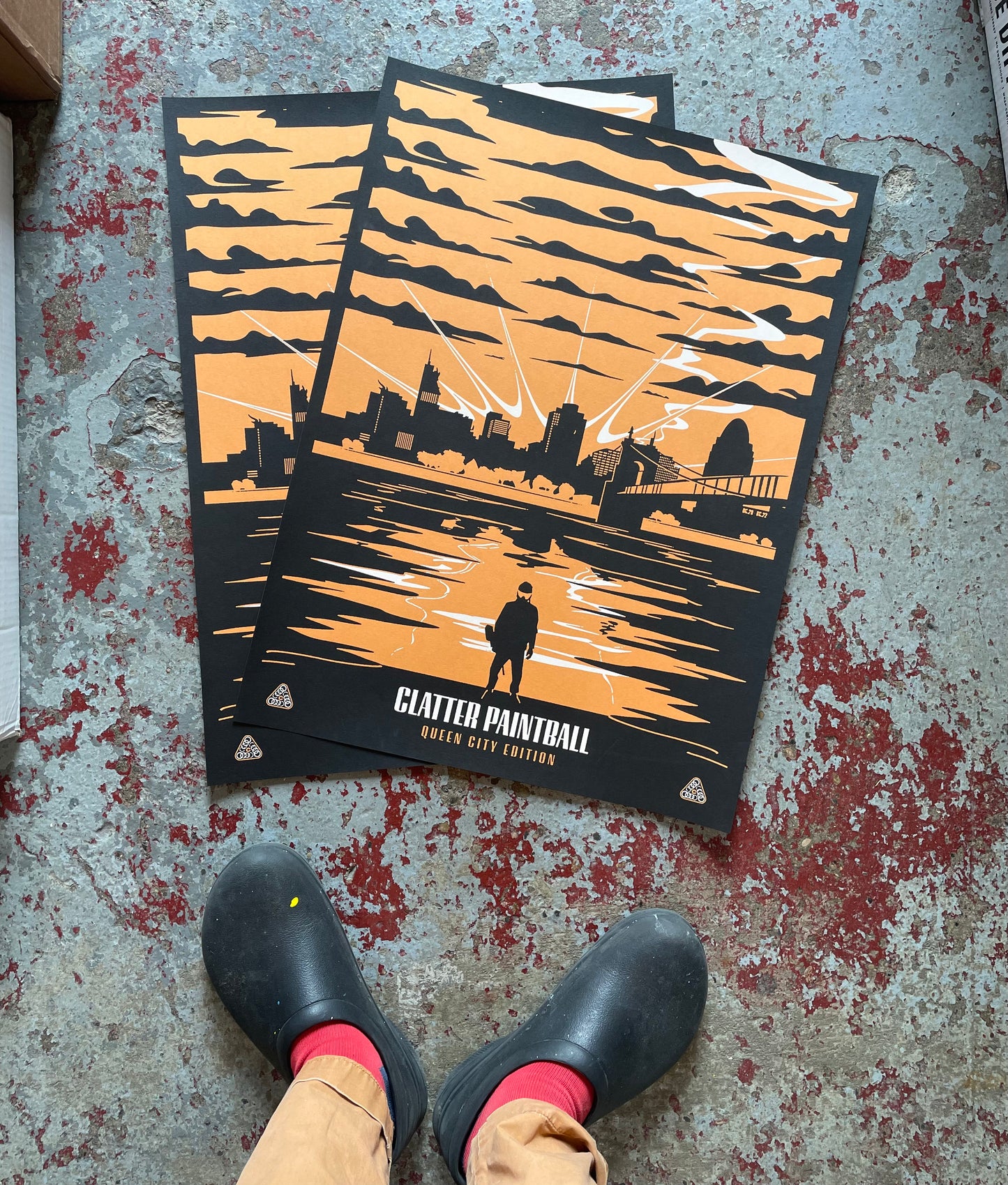 Prints on printer floor