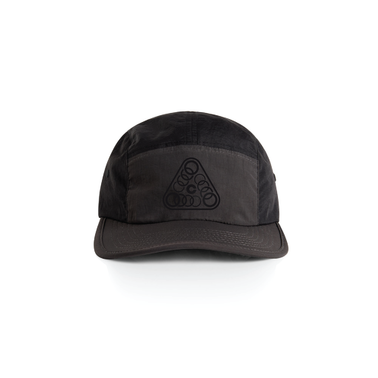 5 panel hat black