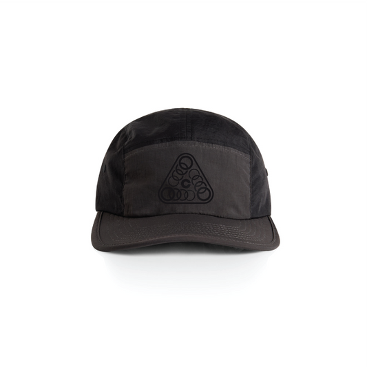 5 panel hat black