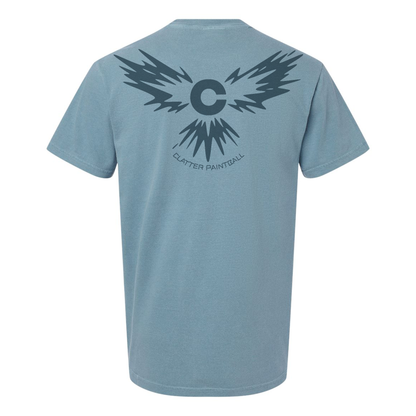 Clatter eagle blue tee back