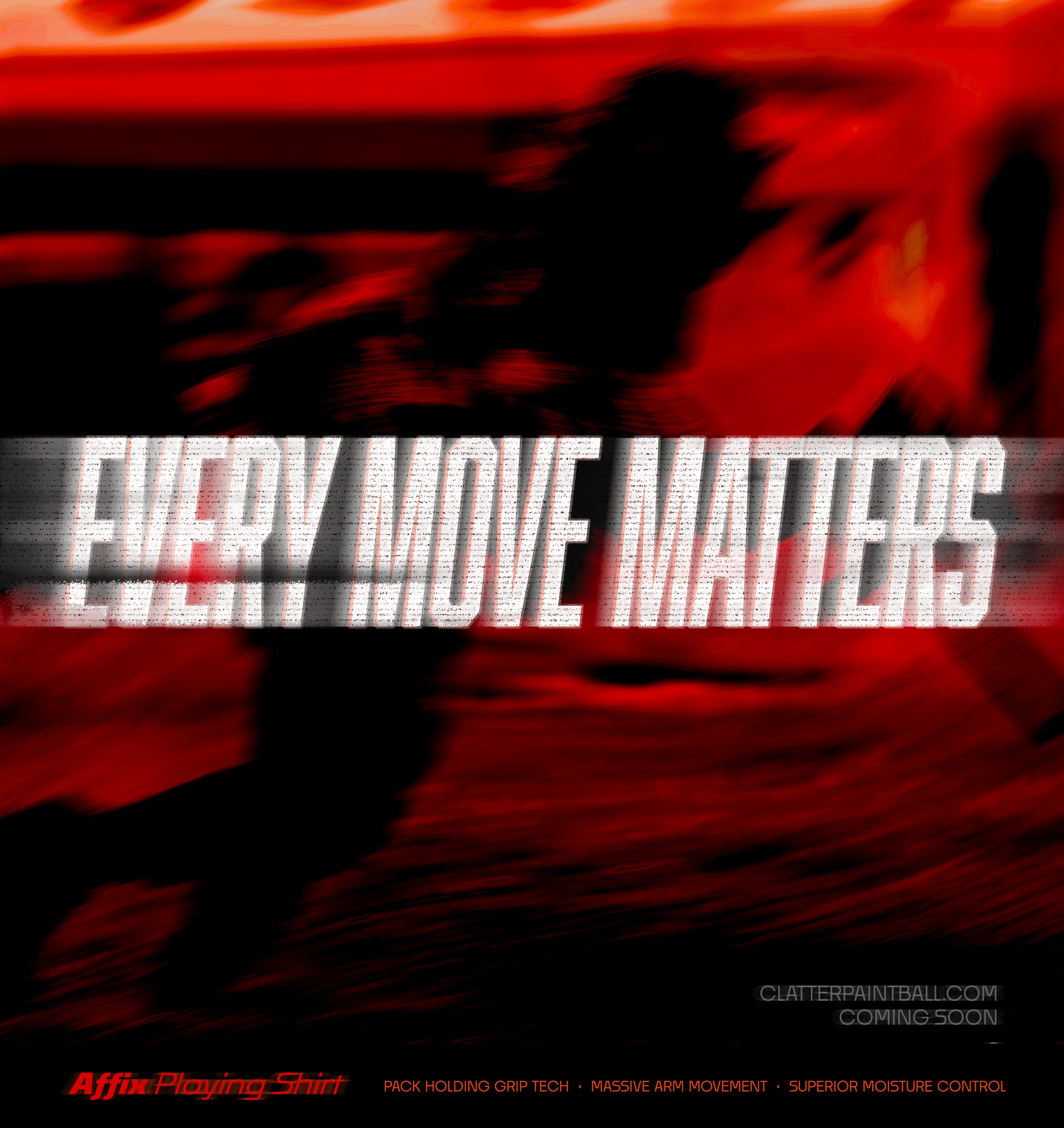 Red and black abstract design with 'Every Move Matters' text overlay.