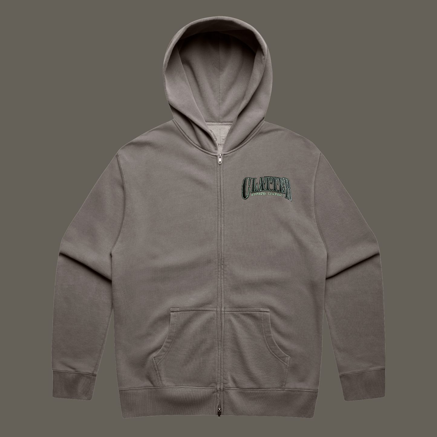Zip Hood - Faded Grey
